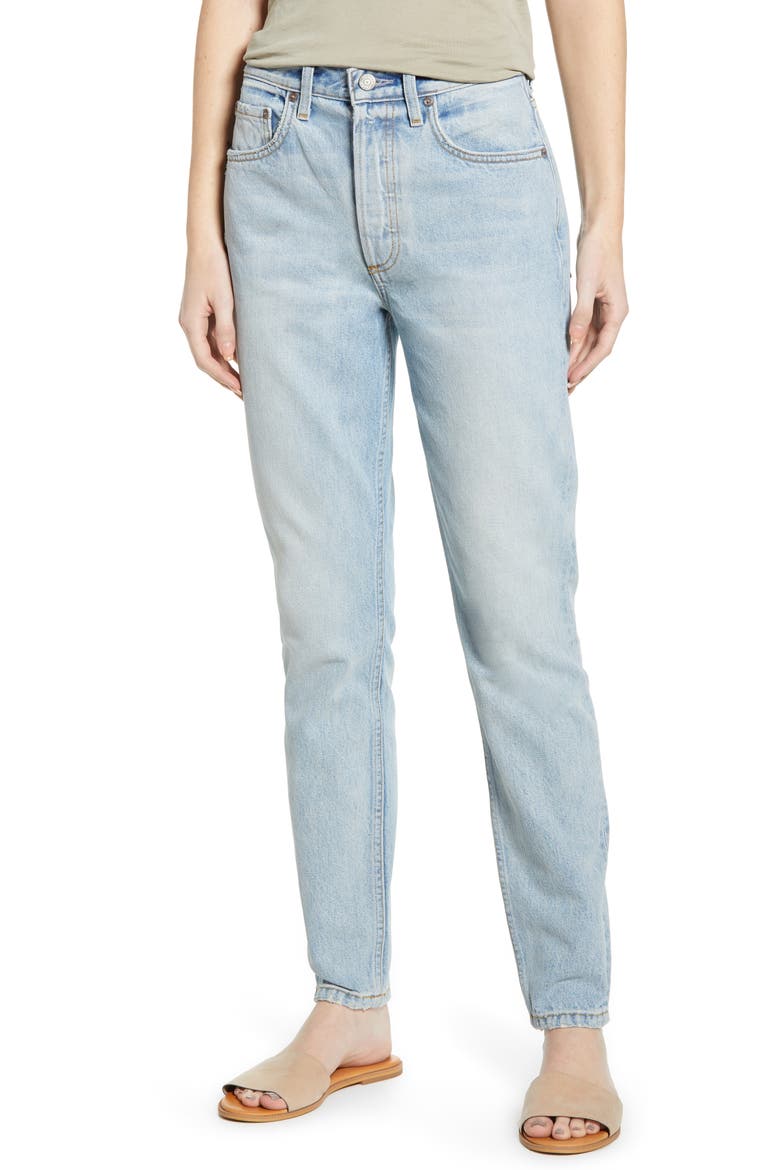 The Billy High Waist Ankle Skinny Jeans, Main, color, BAREFOOT IN THE PARK