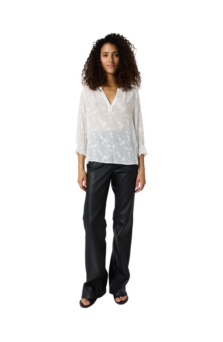 GERARD DAREL Callys Textured Floral Blouse, Alternate, color, Ecru