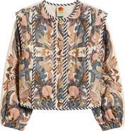 FARM Rio Sea Garden Print Button Front Jacket