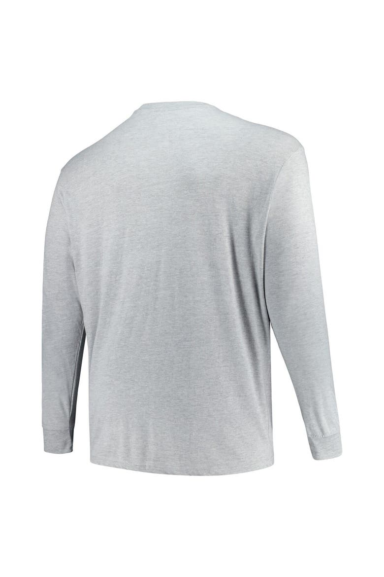 Men's Champion Heather Gray Clemson Tigers Big & Tall Mascot Long Sleeve T-Shirt, Alternate, color, Heather Gray
