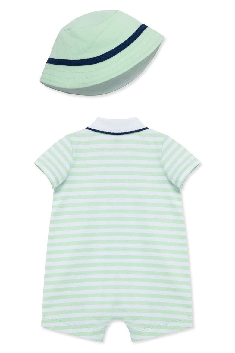 Golf Romper & Hat Set, Alternate, color, GREEN