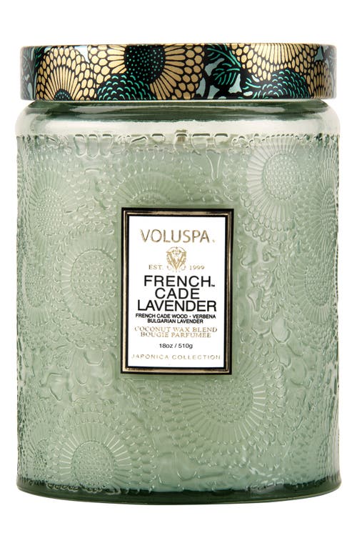 Voluspa French Cade Lavender Large Jar Candle In Green