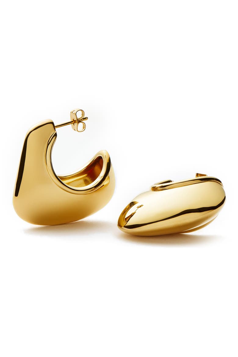 Volume Hoop Earrings, Alternate, color, GOLD