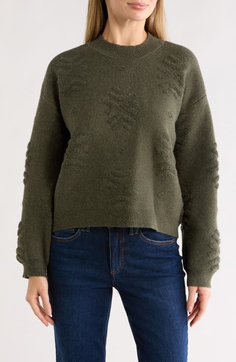 Textured Crewneck Sweater