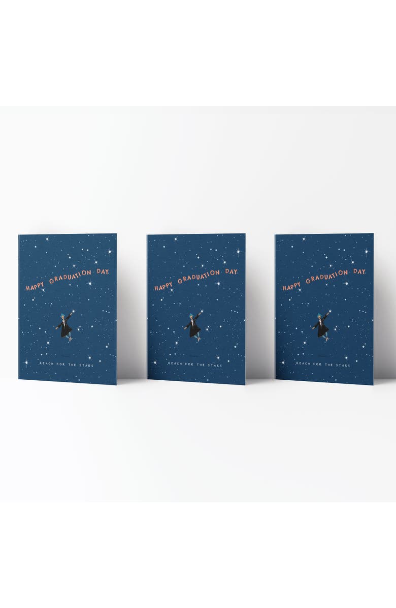Ramus & Co Graduation Greeting Card Pack Sets (3 ct) Stars Happy Graduation Day, Main, color, Multi-Pack