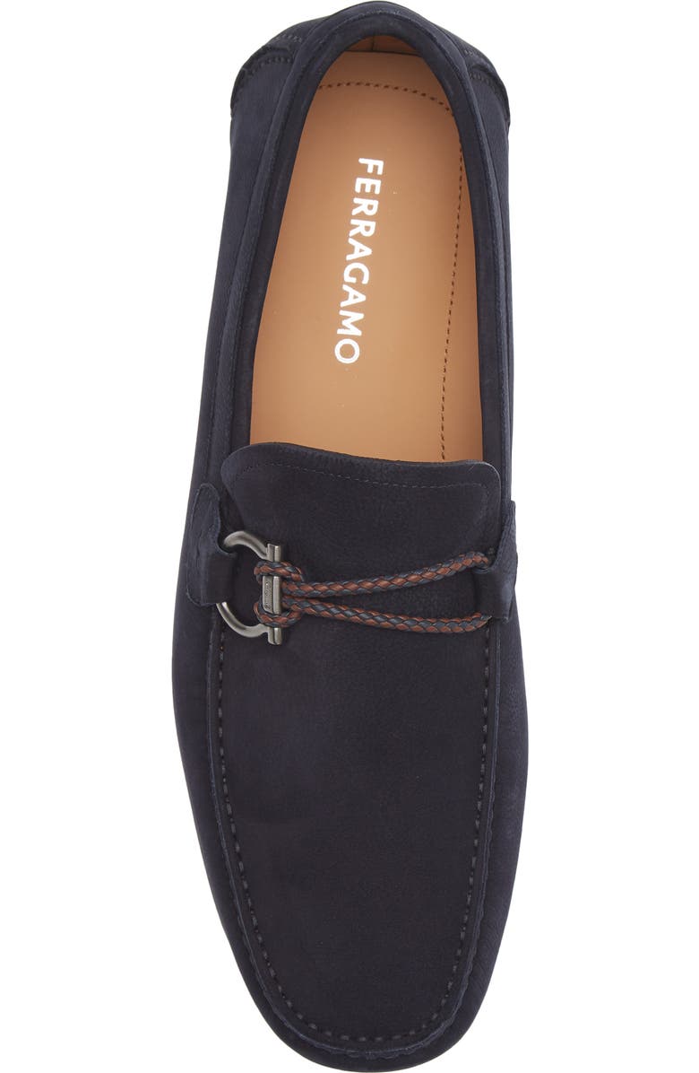FERRAGAMO Front 4 Driving Loafer, Alternate, color, Navy Cioccolato Biscotto