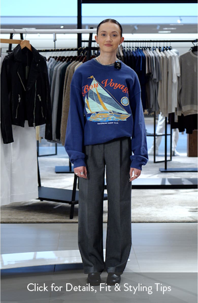 Bon Voyage Cotton Graphic Sweatshirt, sales video thumbnail