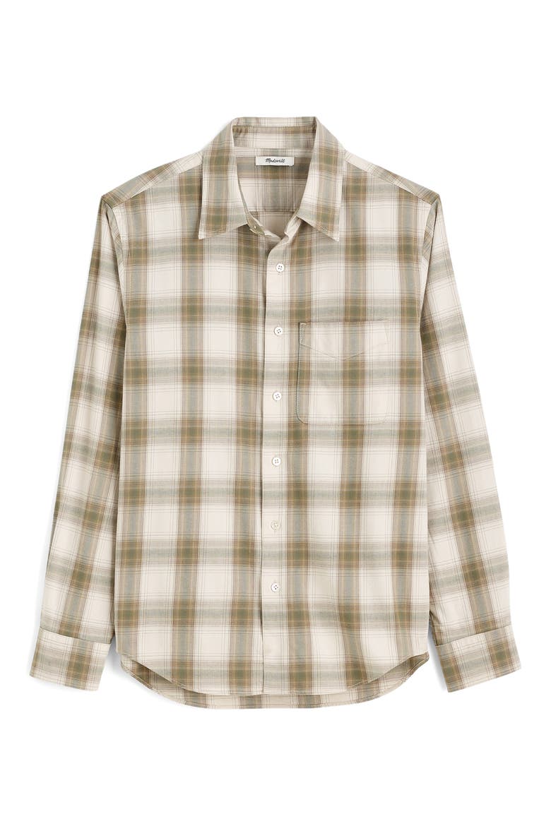 Plaid Patch Pocket Button-Up Shirt, Main, color, PALE DOVE OMBRE FADE PLAID