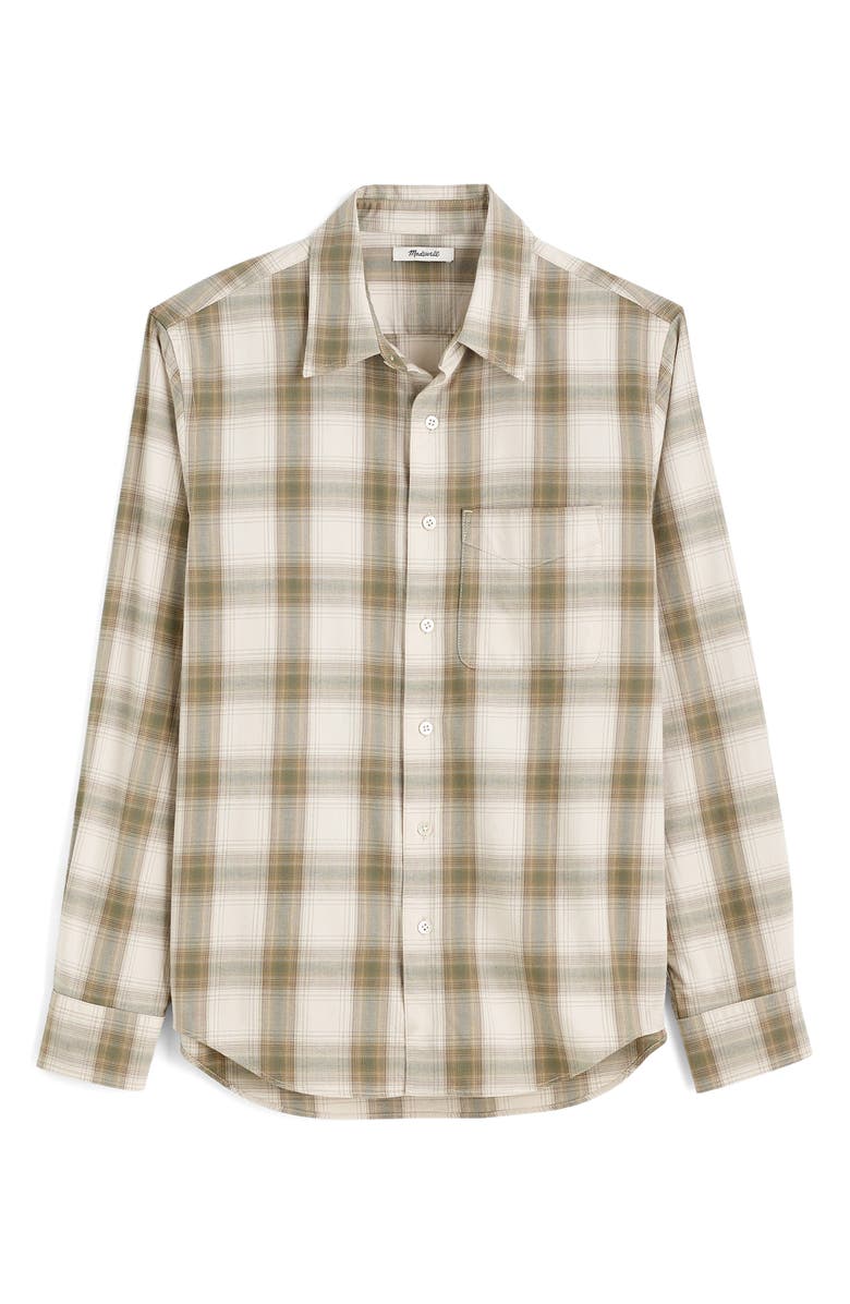 Madewell Plaid Patch Pocket Button-Up Shirt, Main, color, Pale Dove Ombre Fade Plaid