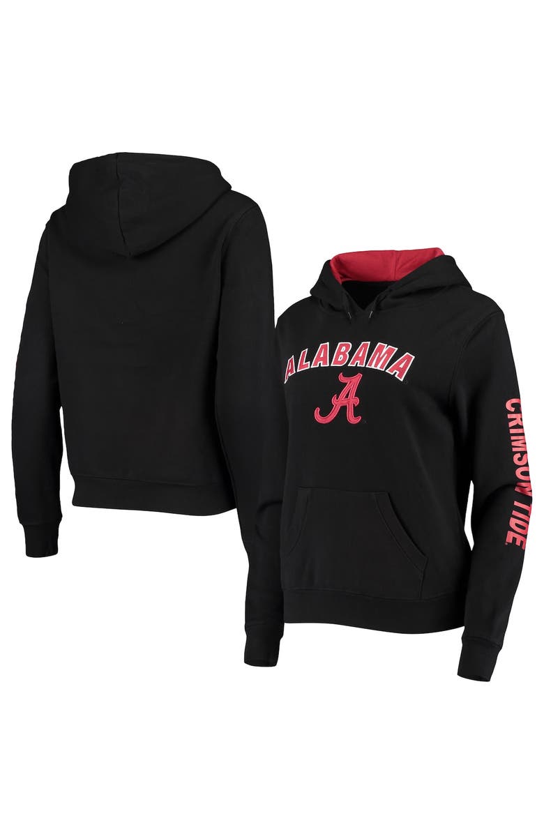 COLOSSEUM Women's Colosseum Black Alabama Crimson Tide Loud and Proud Pullover Hoodie, Main, color, Black
