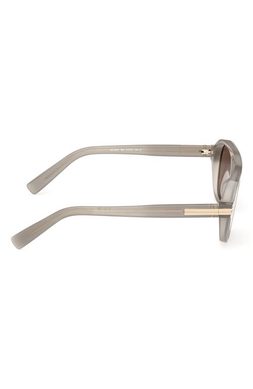 Zegna 51mm Round Sunglasses In Gray