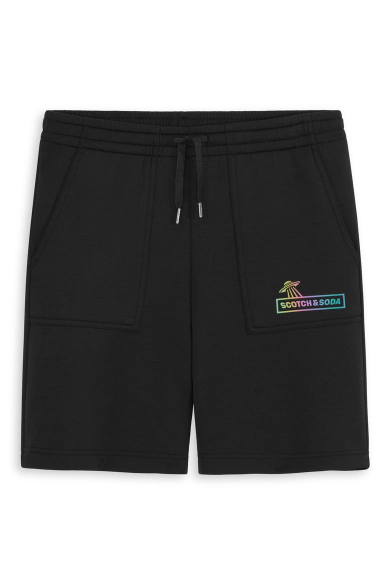 Kids' Double Knit Shorts, Main, color, BLACK GREY