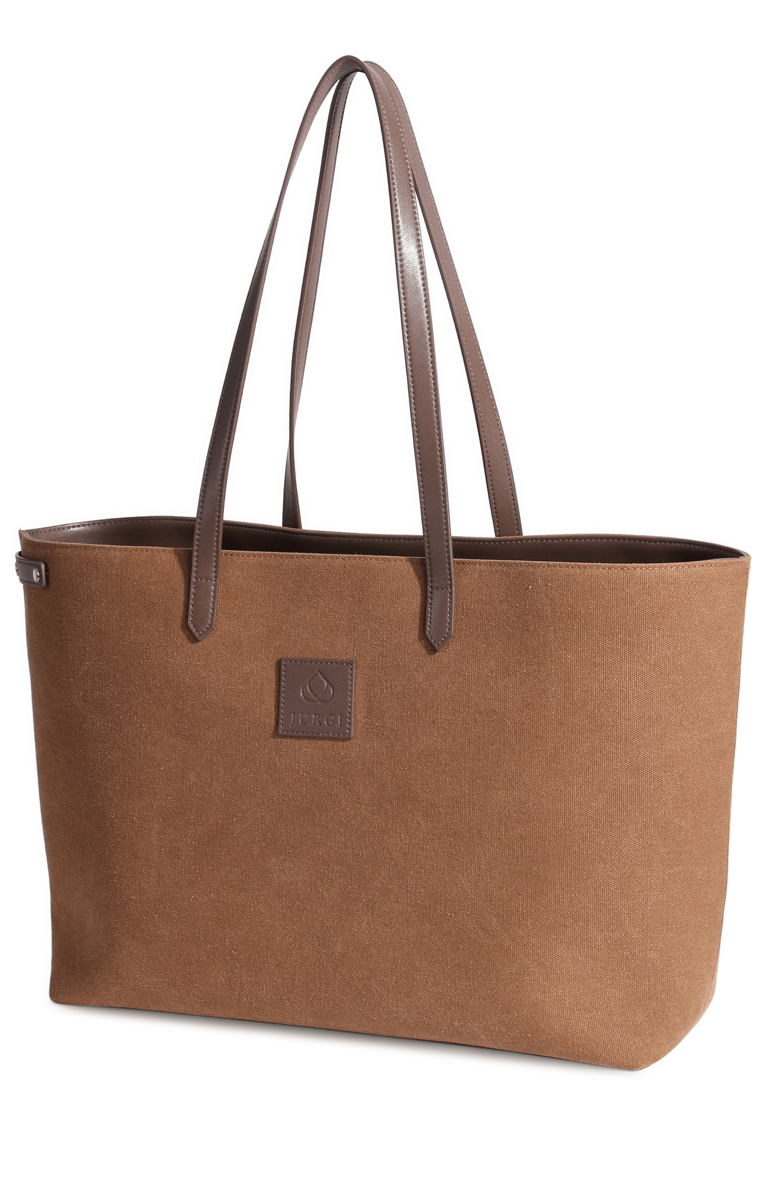 JURGI Tennis Racket Canvas and Leather Tote, Main, color, Camel