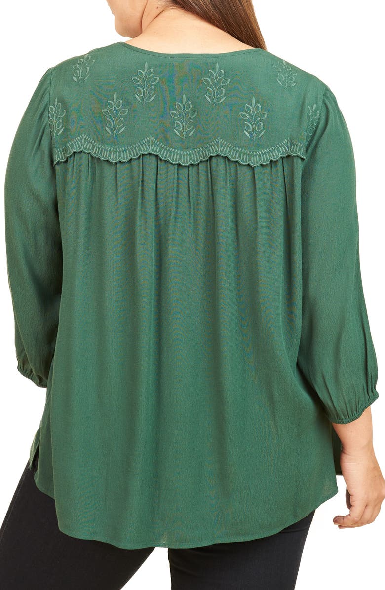 Daniel Rainn Floral Embroidered Woven Top, Alternate, color,