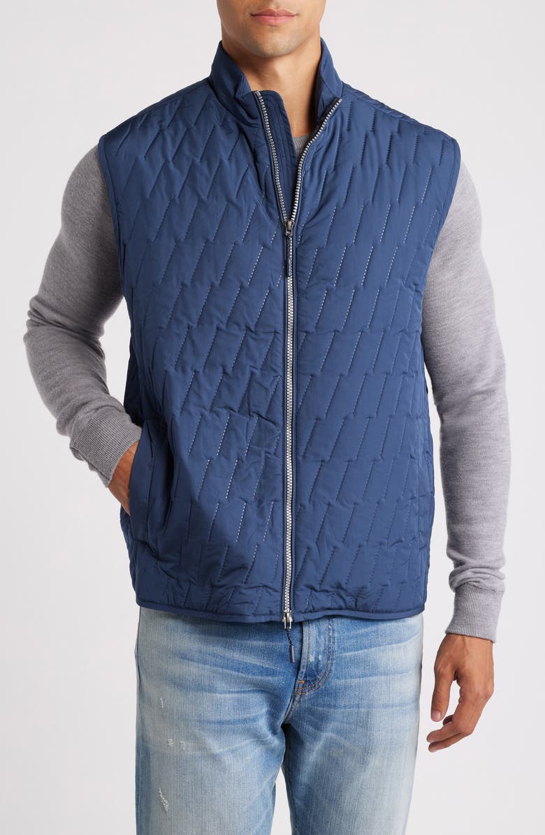 johnnie-O Belfry Quilted Vest, Alternate, color, Space