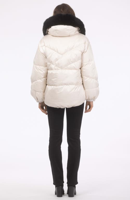 Gorski Apres-ski High-low Jacket With Detachable Trim In White