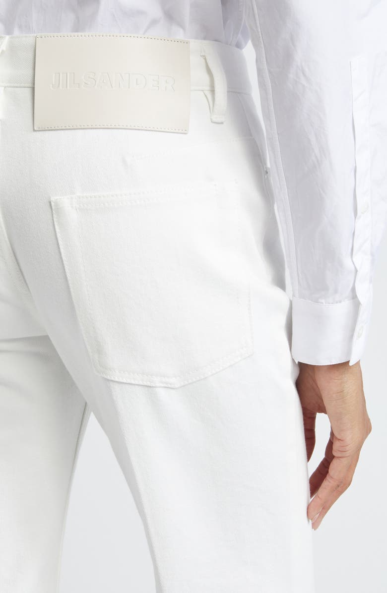 Jil Sander Crop Flare Leg Jeans, Alternate, color, Optic White