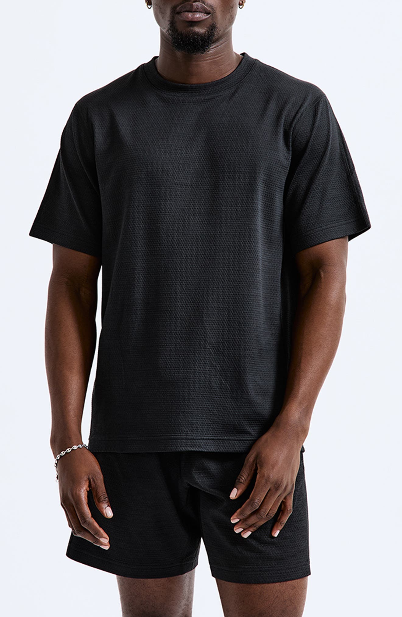 Reigning Champ Solotex® Mesh Tiebreak Performance T-Shirt in Black 