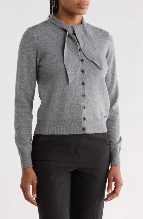 Tie Neck Cardigan