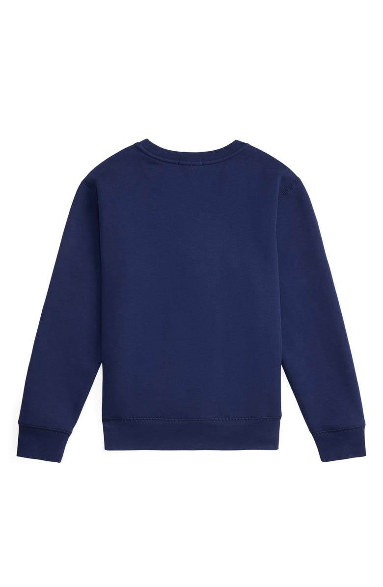 Polo Ralph Lauren Kids' Polo Bear Fleece Crewneck Sweatshirt, Alternate, color, Newport Navy
