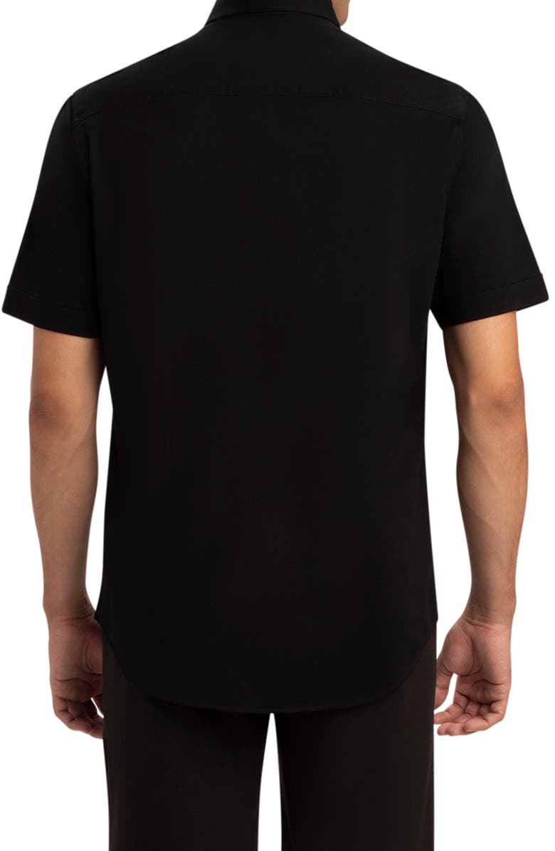 Bugatchi Miles OoohCotton<sup>®</sup> Short Sleeve Button-Up Shirt, Alternate, color,