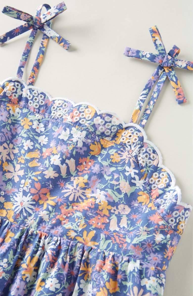 Nordstrom Scalloped Floral Short Romper, Alternate, color,