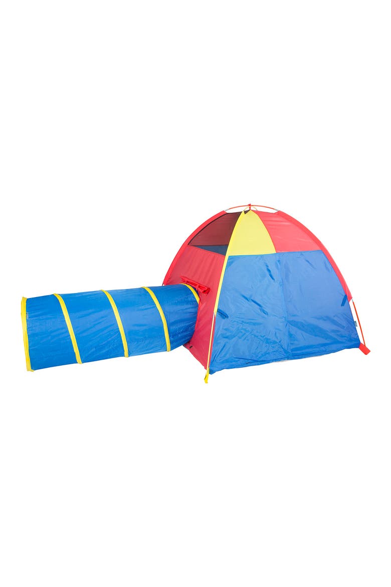 Hide Me Play Tent with Tunnel, Alternate, color, BLUE RED YELLOW