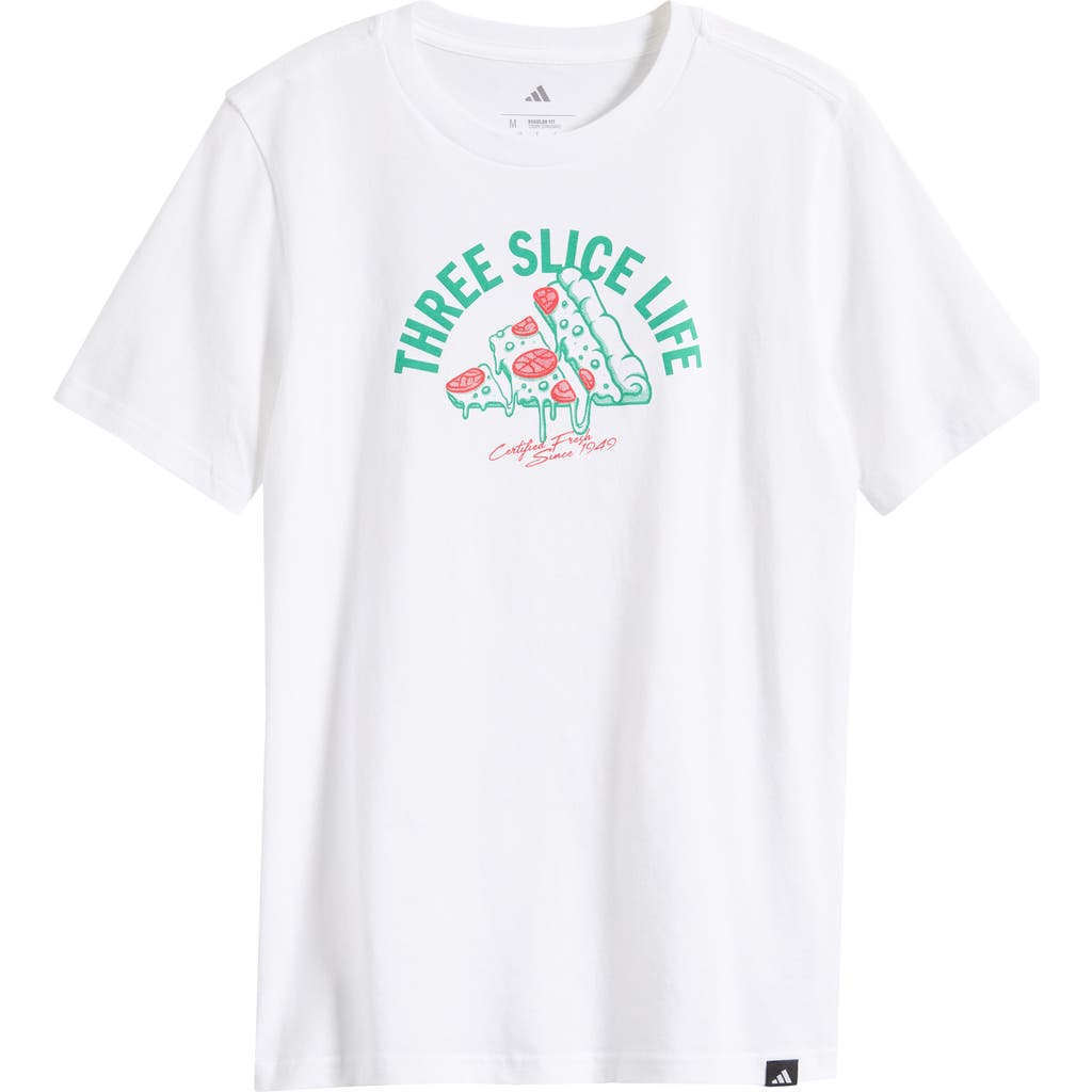 Adidas Originals Adidas Kids' Three Slice Life Graphic T-shirt In White