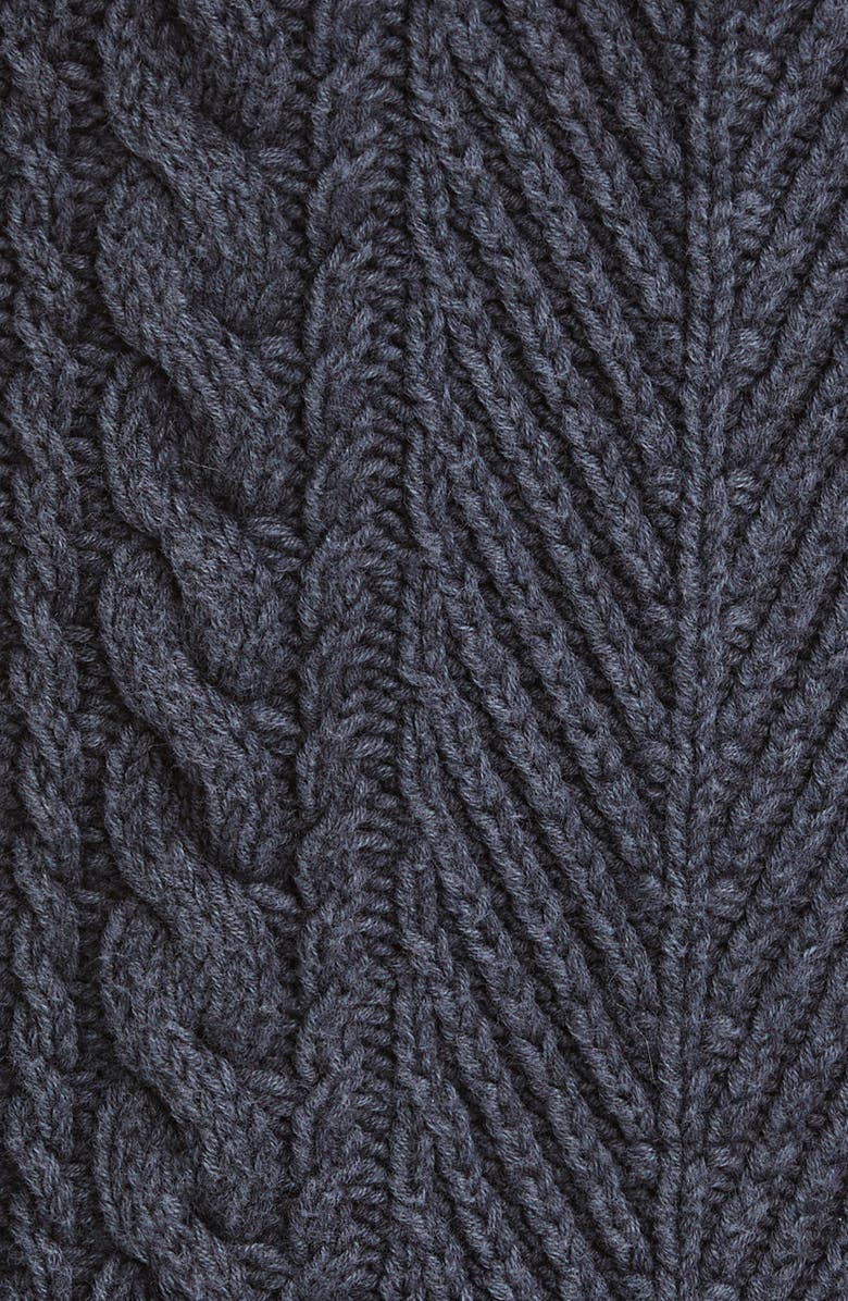 KOBI HALPERIN Lynne Mixed Knit Zip-Up Sweater, Alternate, color, Navy