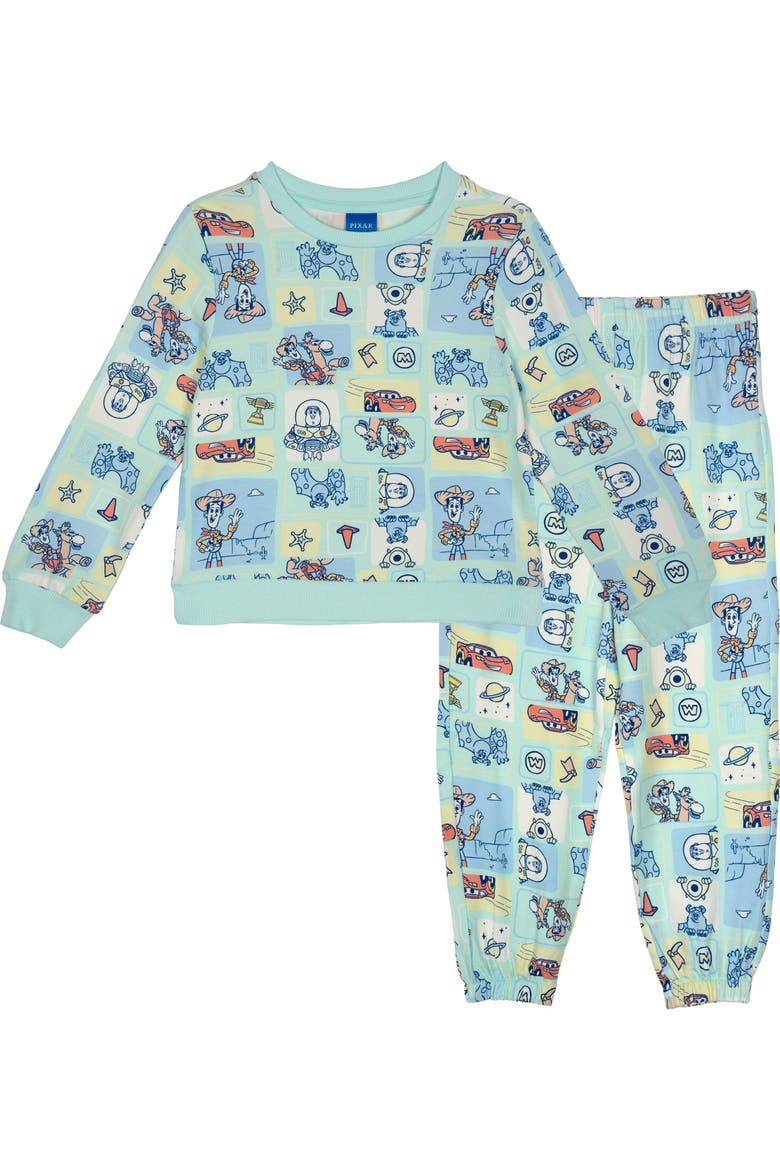 Pixar 2-Piece Sweatshirt and Joggers Set, Main, color, Pastel Blue Pixar