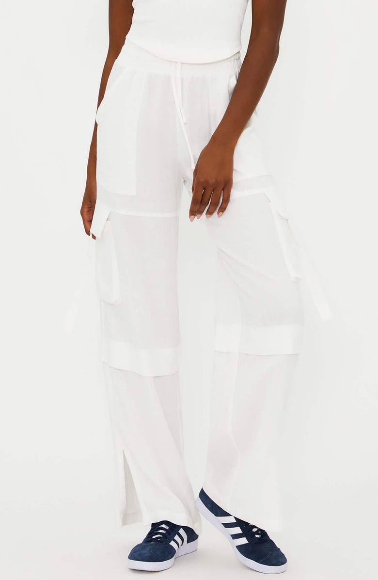 Beach Riot Gianna Cotton & Linen Cargo Pants, Main, color,