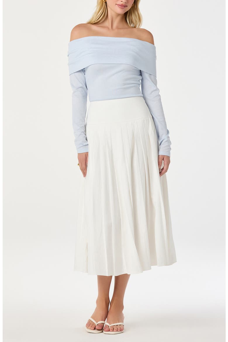 Margie Off the Shoulder Knit Top, Alternate, color, POWDER BLUE