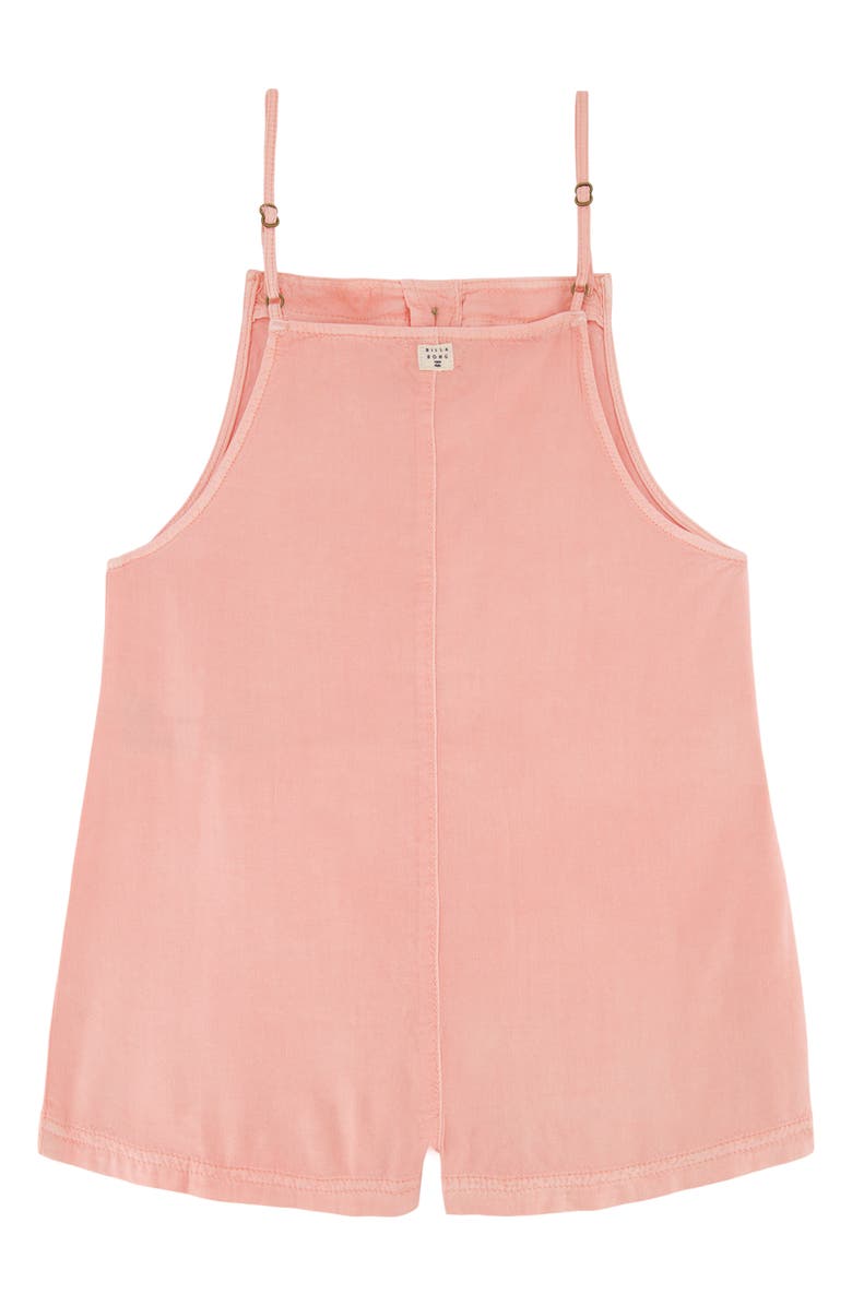 Billabong Kids' Wave Watch Jr. Cotton Blend Romper, Alternate, color, Apricot Blush