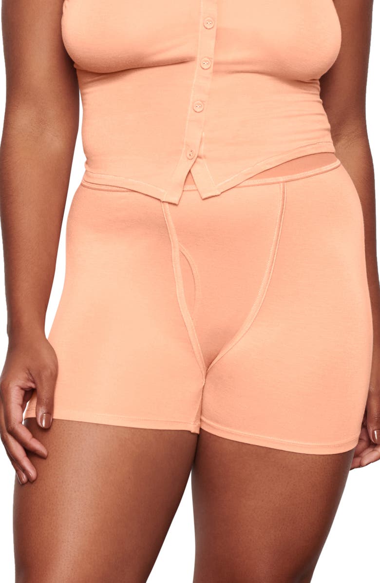 SKIMS Sleep Boxers, Main, color, Peach
