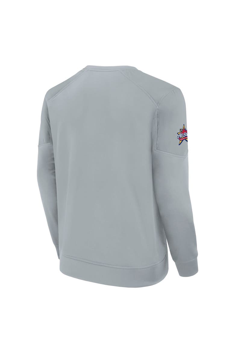 Men's Fanatics Branded  Gray 2024 NHL All-Star Game Authentic Pro Tech Fleece Pullover Sweatshirt, Alternate, color, Gray