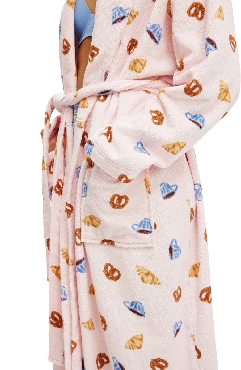 COTTON ON BODY Women's Luxe Terry Robe, Alternate, color, Brunch Croissant