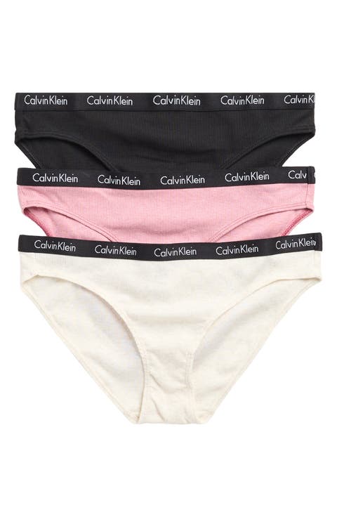 3-Pack Hashtag Rib Knit Bikini Briefs