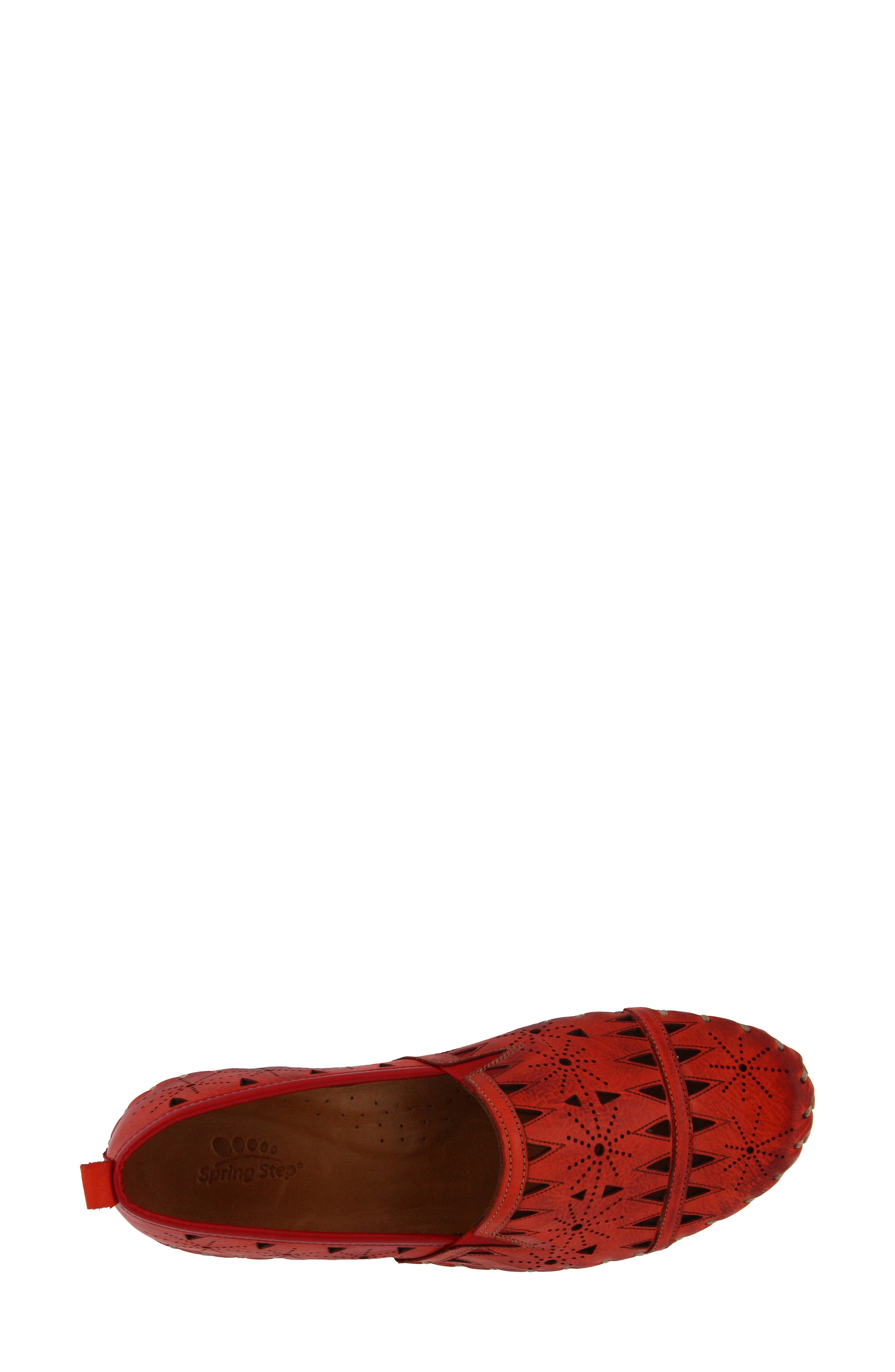 Fusaro Flat, Alternate, color, RED LEATHER