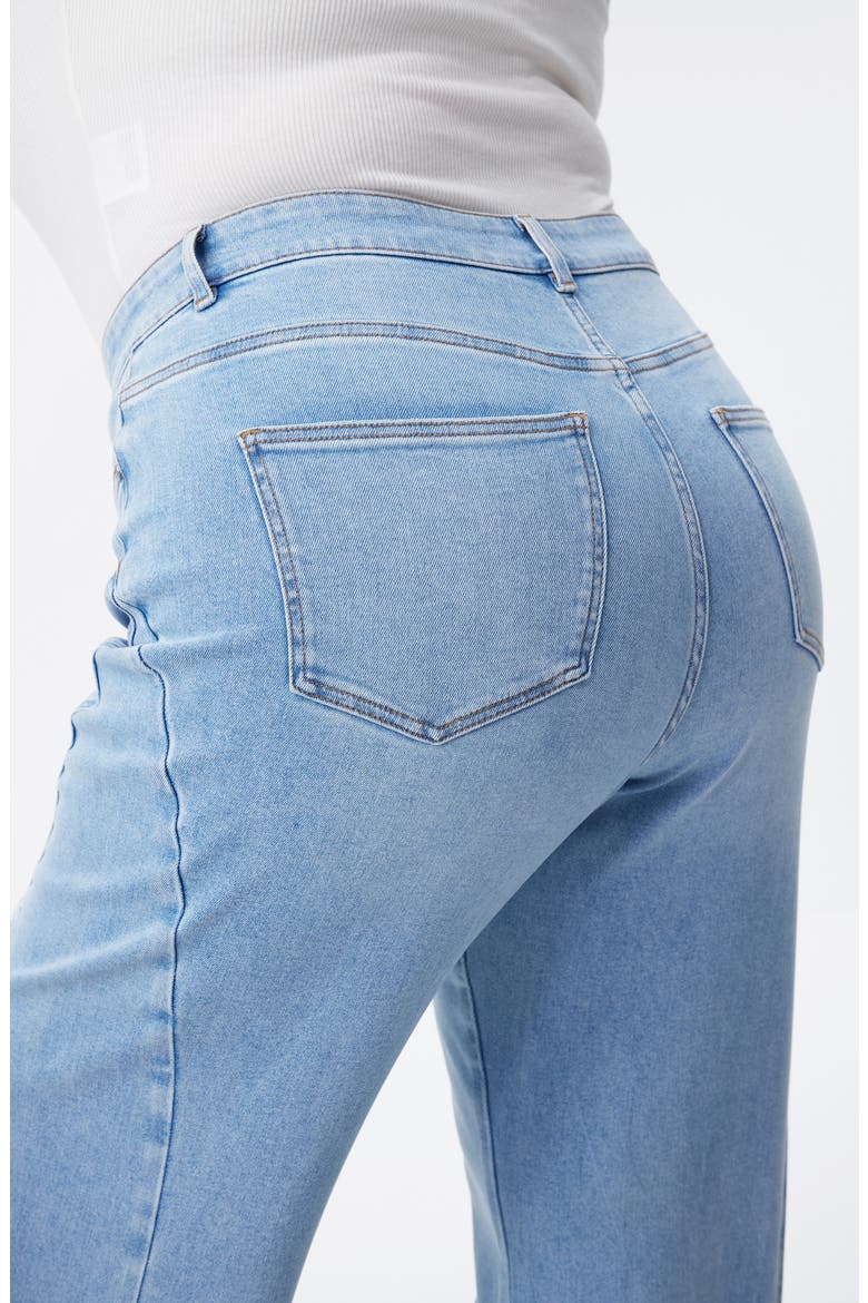Embroidered High Waist Wide Leg Jeans, Alternate, color, BLUEWISP