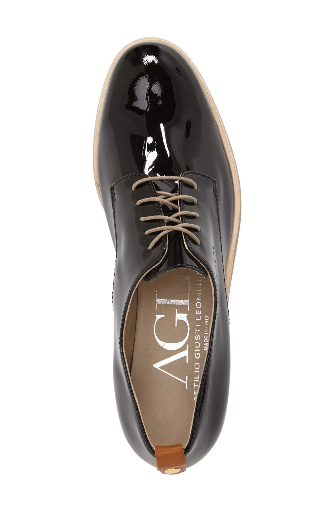 Double Sole Oxford, Alternate, color, BLACK PATENT