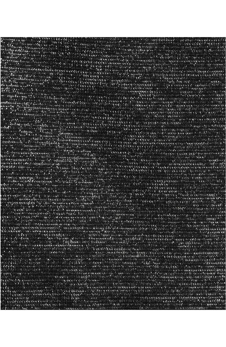 Lands' End SlenderSuit V-neck Wrap Swim Dress One Piece Swimsuit Adjustable Straps, Alternate, color, Black Shine