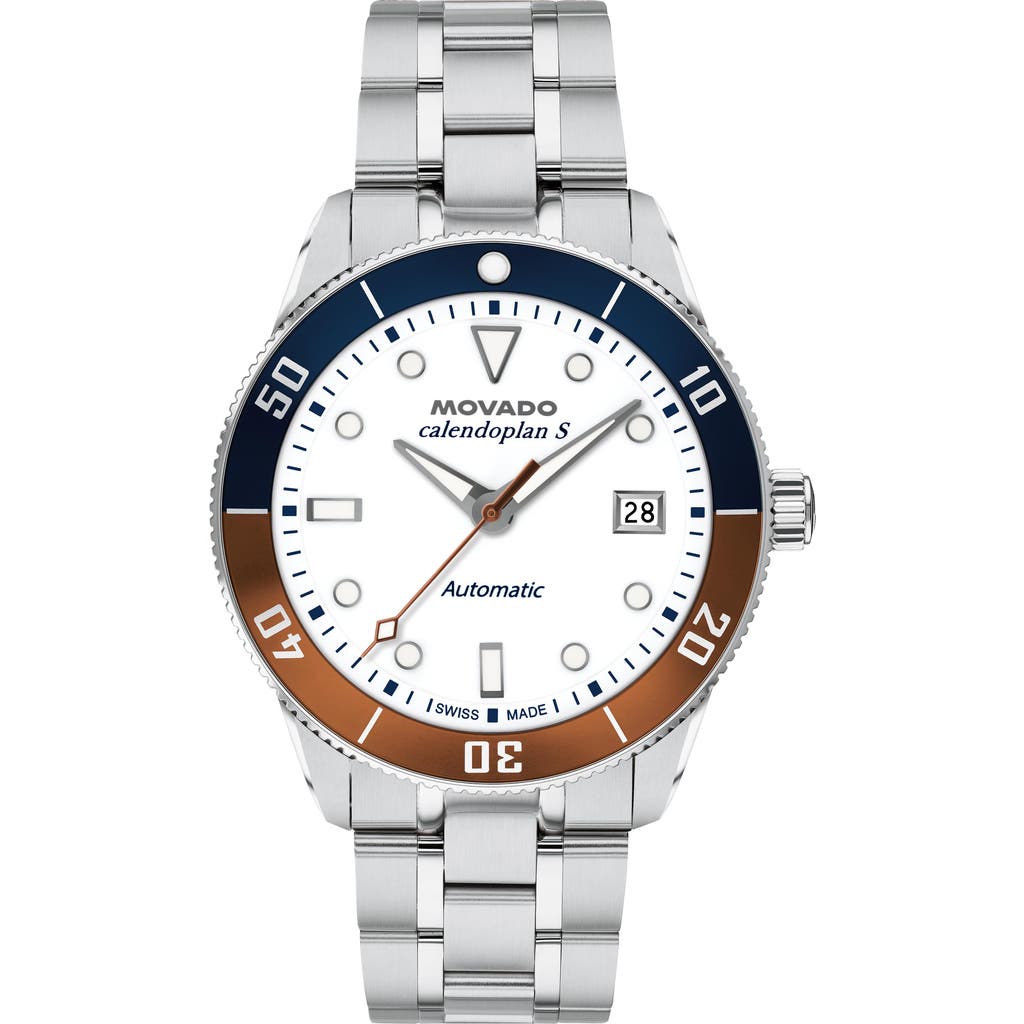 Movado Heritage Calenoplan S Automatic Bracelet Strap Watch, 40mm