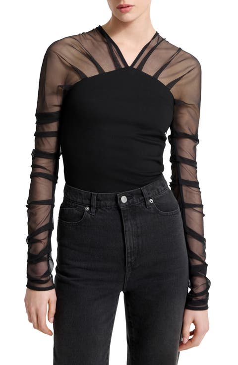 Lita Mesh & Ponte Top