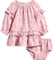 Nordstrom Floral Ruffle Cotton Dress with Bloomers