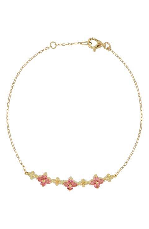 Clover Pink Tourmaline Bracelet (Nordstrom Exclusive)