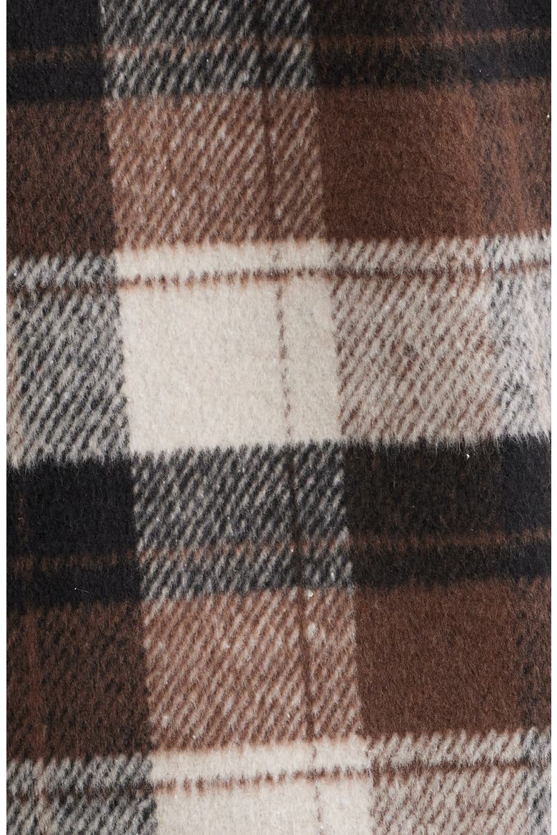 Plaid Zip Up Jacket, Alternate, color, BROWN PLAID