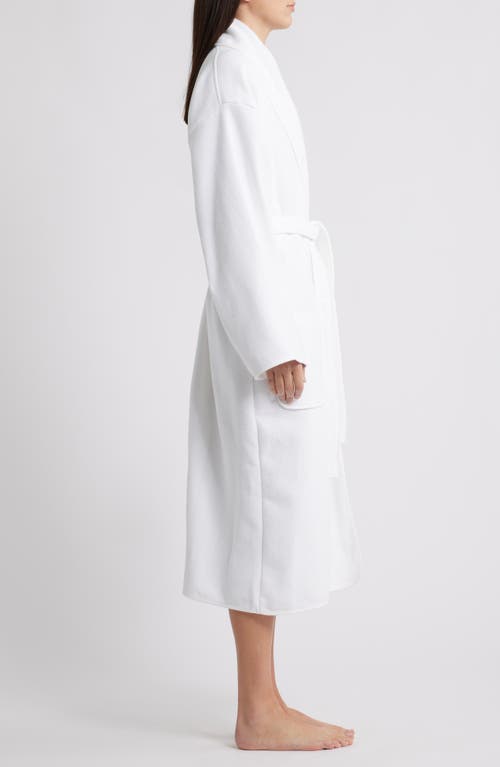 Weezie Gender Inclusive Long Spa Robe In White