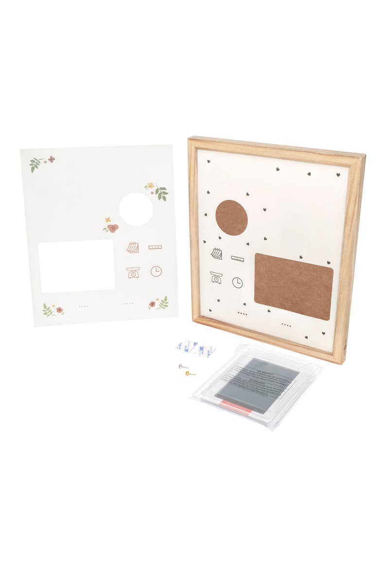 Baby Birth Frame Keepsake Kit - Handprint & Footprint Frame | Newborn Gift & Nursery Decor, Alternate, color, Beige