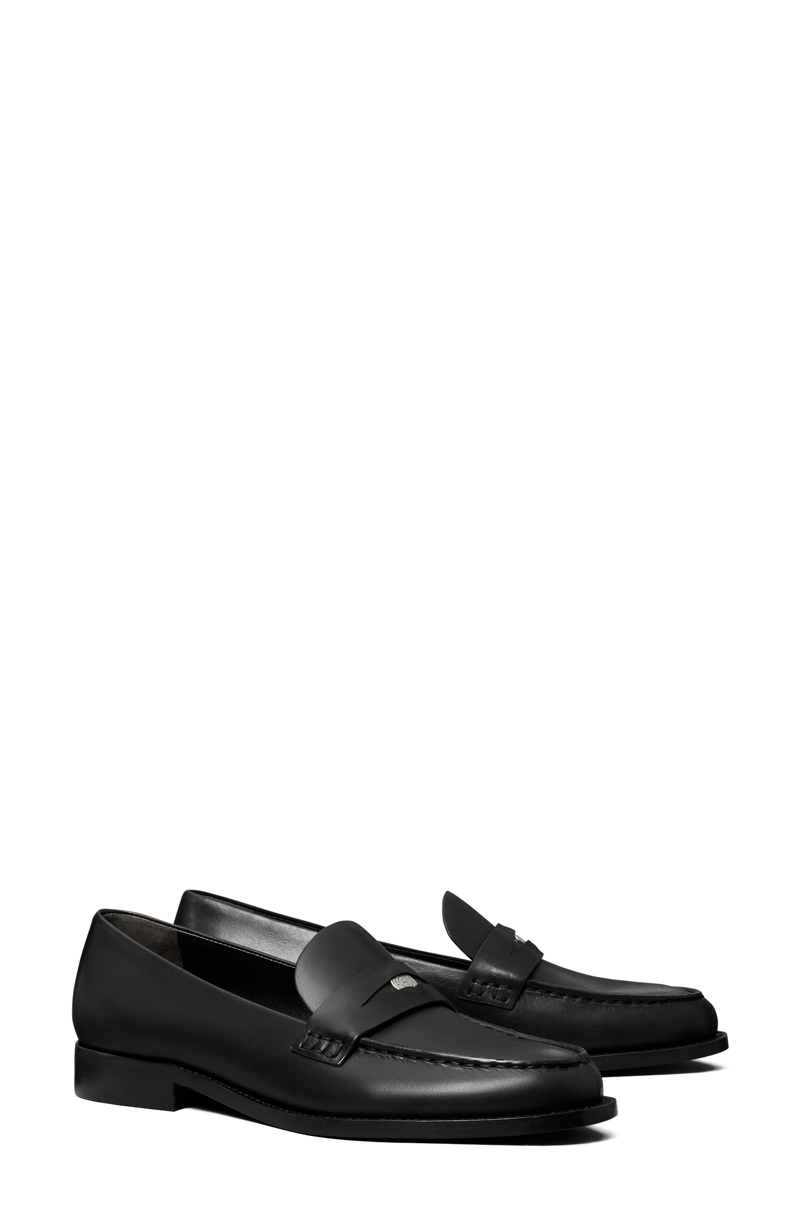 Tory Burch Classic Penny Loafer, Main, color, Perfect Black