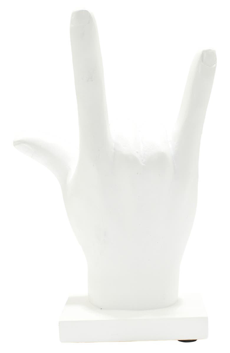 KINETIC I Love You Sign Sculpture, Alternate, color, White